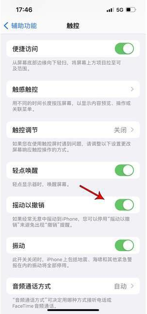 阳泉苹果手机维修分享iPhone手机如何设置摇一摇删除文字 